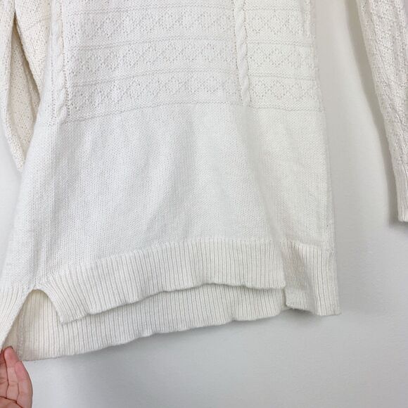 Madewell women's Texture-Play Pullover Sweater ivory size XXS #E5800 - Picture 3 of 7